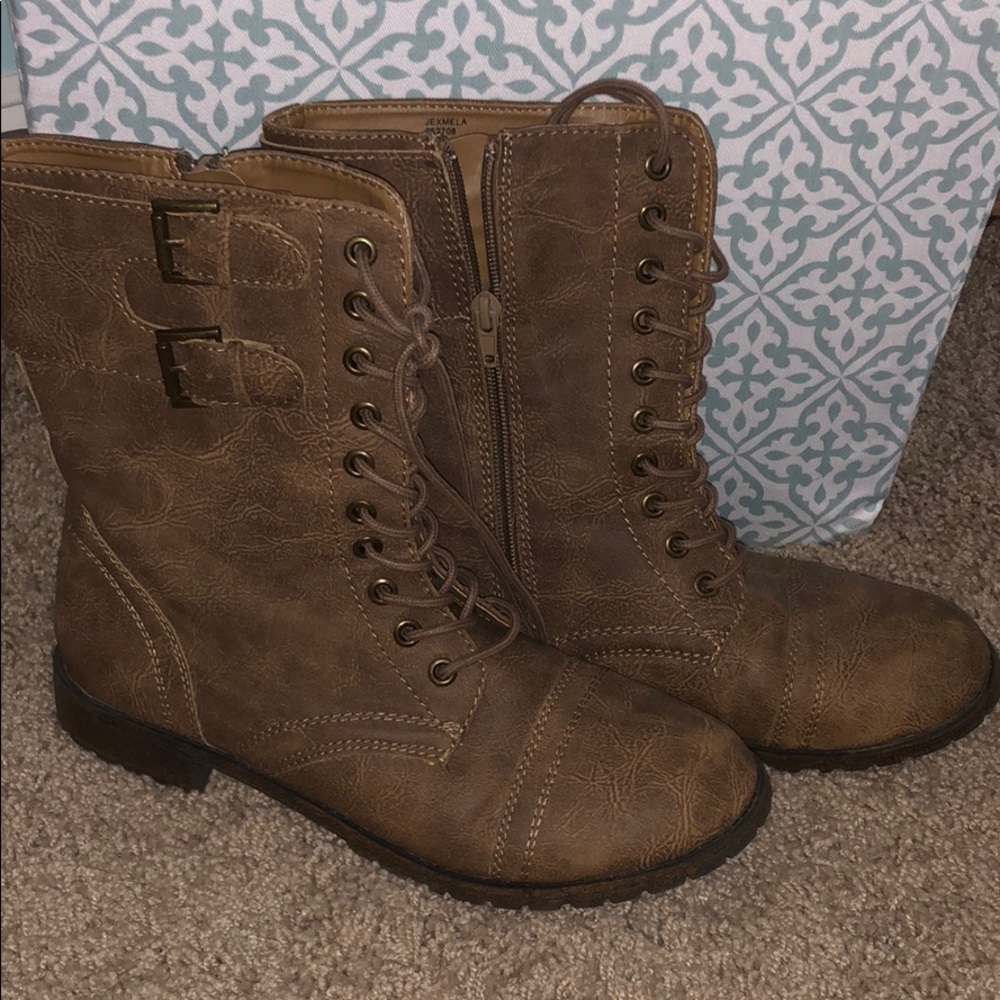 Brown Combat Boots